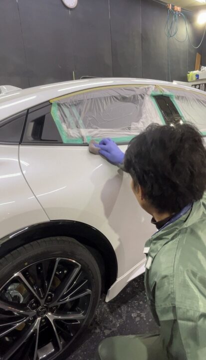TOYOTA プリウスにセラミックコーティングSystemXPROとホイールコーティングを手塗り施工