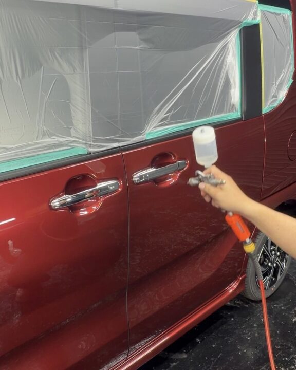 DAIHATSU タントにGguardガラスコーティング吹き付けコーティング施工
