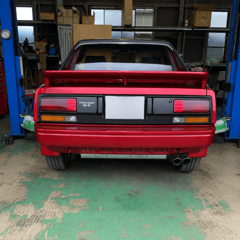 トヨタ MR2の車検整備｜ブレーキオイル・ウォッシャー液・タイロッドブーツ・エアコンフィルター