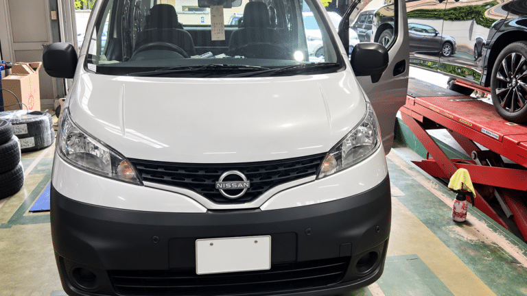 ニッサン バネットの安心の車検整備とバッテリー・フィルター類交換の施工事例